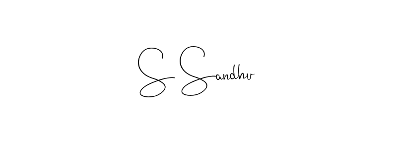 Make a beautiful signature design for name S Sandhu. With this signature (Andilay-7BmLP) style, you can create a handwritten signature for free. S Sandhu signature style 4 images and pictures png