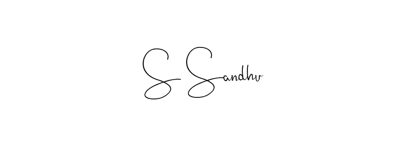 Make a beautiful signature design for name S Sandhu. With this signature (Andilay-7BmLP) style, you can create a handwritten signature for free. S Sandhu signature style 4 images and pictures png