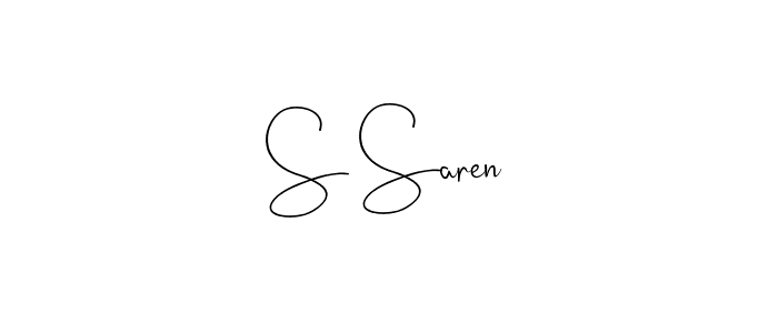 Make a beautiful signature design for name S Saren. Use this online signature maker to create a handwritten signature for free. S Saren signature style 4 images and pictures png