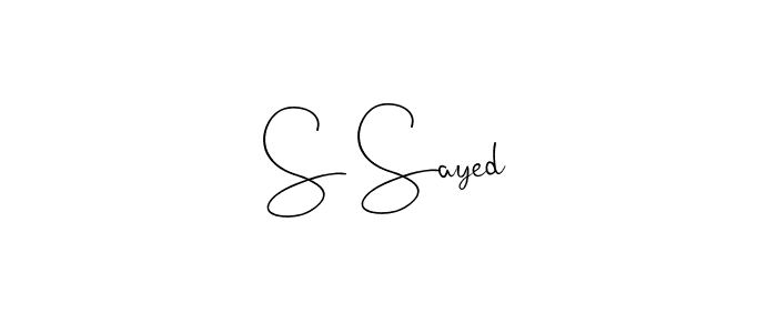 How to Draw S Sayed signature style? Andilay-7BmLP is a latest design signature styles for name S Sayed. S Sayed signature style 4 images and pictures png