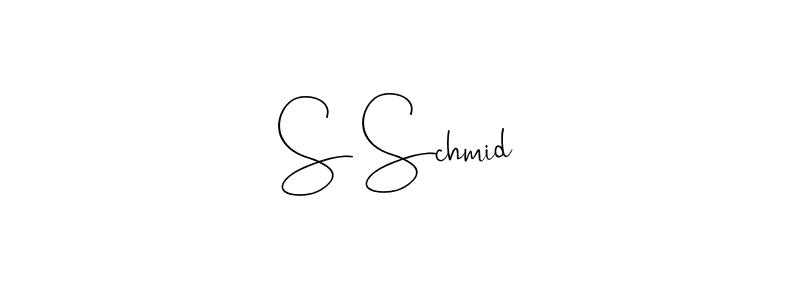 How to make S Schmid signature? Andilay-7BmLP is a professional autograph style. Create handwritten signature for S Schmid name. S Schmid signature style 4 images and pictures png