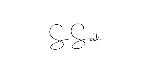 Design your own signature with our free online signature maker. With this signature software, you can create a handwritten (Andilay-7BmLP) signature for name S Sekh. S Sekh signature style 4 images and pictures png