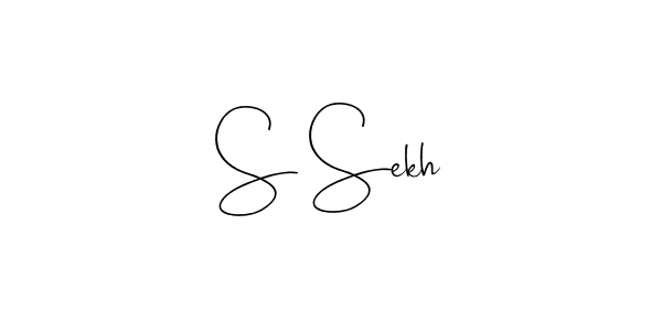 Design your own signature with our free online signature maker. With this signature software, you can create a handwritten (Andilay-7BmLP) signature for name S Sekh. S Sekh signature style 4 images and pictures png