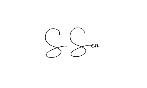 if you are searching for the best signature style for your name S Sen. so please give up your signature search. here we have designed multiple signature styles  using Andilay-7BmLP. S Sen signature style 4 images and pictures png