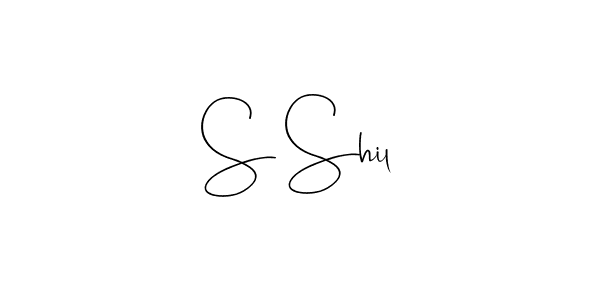 if you are searching for the best signature style for your name S Shil. so please give up your signature search. here we have designed multiple signature styles  using Andilay-7BmLP. S Shil signature style 4 images and pictures png