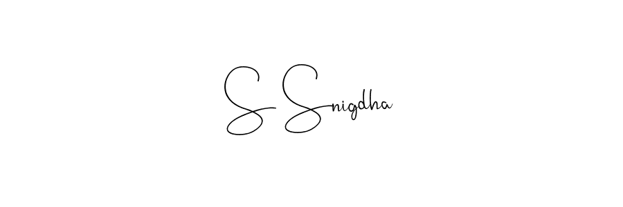 Design your own signature with our free online signature maker. With this signature software, you can create a handwritten (Andilay-7BmLP) signature for name S Snigdha. S Snigdha signature style 4 images and pictures png