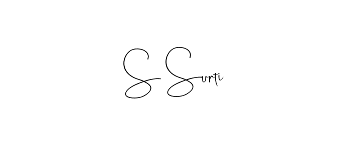 You should practise on your own different ways (Andilay-7BmLP) to write your name (S Surti) in signature. don't let someone else do it for you. S Surti signature style 4 images and pictures png