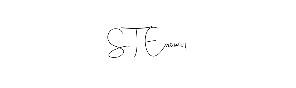 Check out images of Autograph of S T Enamul name. Actor S T Enamul Signature Style. Andilay-7BmLP is a professional sign style online. S T Enamul signature style 4 images and pictures png