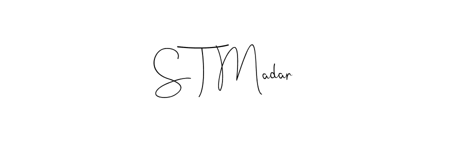 The best way (Andilay-7BmLP) to make a short signature is to pick only two or three words in your name. The name S T Madar include a total of six letters. For converting this name. S T Madar signature style 4 images and pictures png