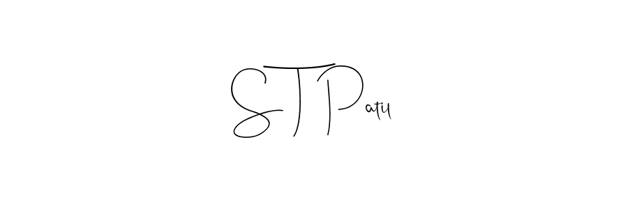 Design your own signature with our free online signature maker. With this signature software, you can create a handwritten (Andilay-7BmLP) signature for name S T Patil. S T Patil signature style 4 images and pictures png