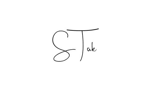 Design your own signature with our free online signature maker. With this signature software, you can create a handwritten (Andilay-7BmLP) signature for name S Tak. S Tak signature style 4 images and pictures png