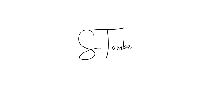 Also You can easily find your signature by using the search form. We will create S Tambe name handwritten signature images for you free of cost using Andilay-7BmLP sign style. S Tambe signature style 4 images and pictures png