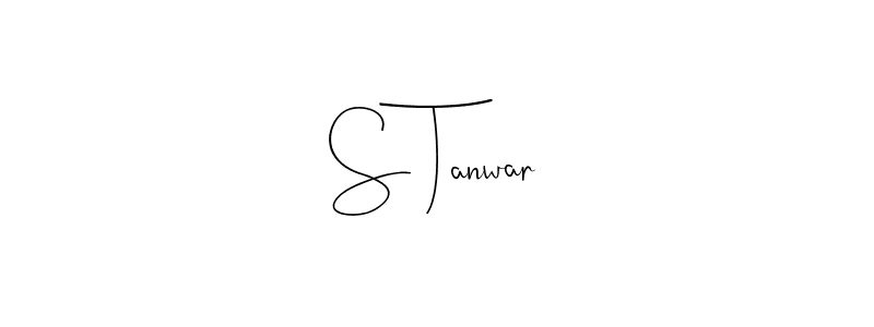 Create a beautiful signature design for name S Tanwar. With this signature (Andilay-7BmLP) fonts, you can make a handwritten signature for free. S Tanwar signature style 4 images and pictures png