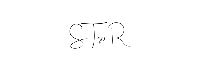 Also You can easily find your signature by using the search form. We will create S Teju R name handwritten signature images for you free of cost using Andilay-7BmLP sign style. S Teju R signature style 4 images and pictures png