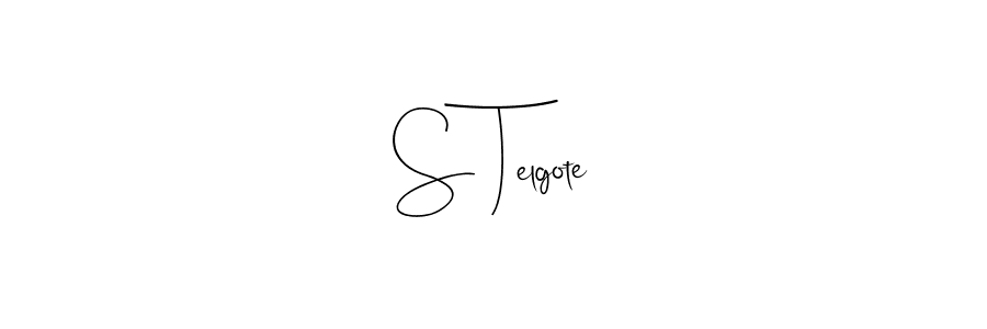 Design your own signature with our free online signature maker. With this signature software, you can create a handwritten (Andilay-7BmLP) signature for name S Telgote. S Telgote signature style 4 images and pictures png