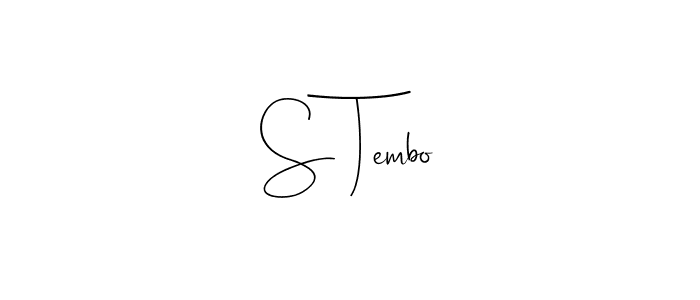 Design your own signature with our free online signature maker. With this signature software, you can create a handwritten (Andilay-7BmLP) signature for name S Tembo. S Tembo signature style 4 images and pictures png