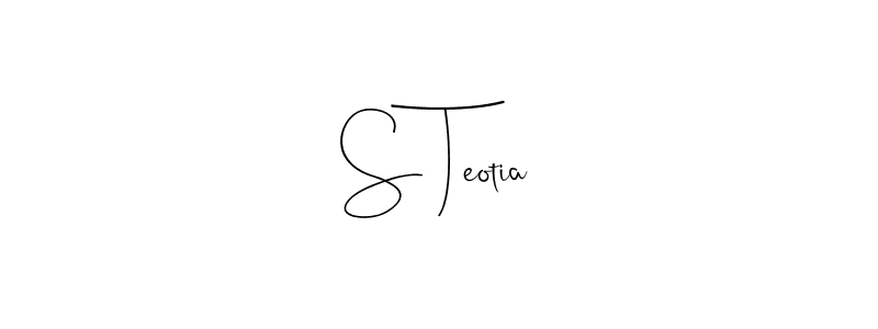 Also You can easily find your signature by using the search form. We will create S Teotia name handwritten signature images for you free of cost using Andilay-7BmLP sign style. S Teotia signature style 4 images and pictures png