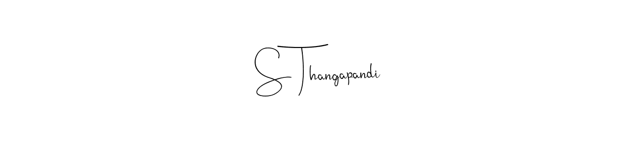 Use a signature maker to create a handwritten signature online. With this signature software, you can design (Andilay-7BmLP) your own signature for name S Thangapandi. S Thangapandi signature style 4 images and pictures png