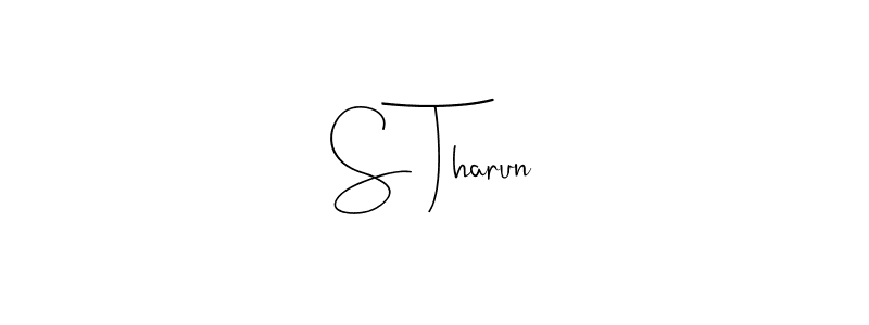 Use a signature maker to create a handwritten signature online. With this signature software, you can design (Andilay-7BmLP) your own signature for name S Tharun. S Tharun signature style 4 images and pictures png