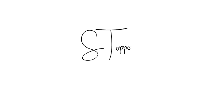 How to make S Toppo signature? Andilay-7BmLP is a professional autograph style. Create handwritten signature for S Toppo name. S Toppo signature style 4 images and pictures png