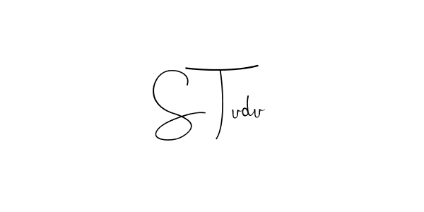 Design your own signature with our free online signature maker. With this signature software, you can create a handwritten (Andilay-7BmLP) signature for name S Tudu. S Tudu signature style 4 images and pictures png