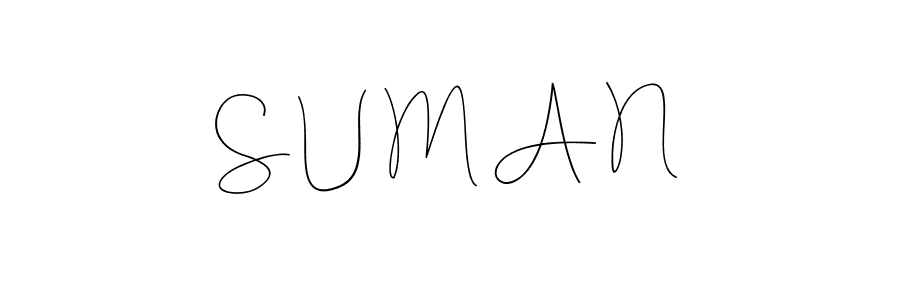 Create a beautiful signature design for name S U M A N. With this signature (Andilay-7BmLP) fonts, you can make a handwritten signature for free. S U M A N signature style 4 images and pictures png