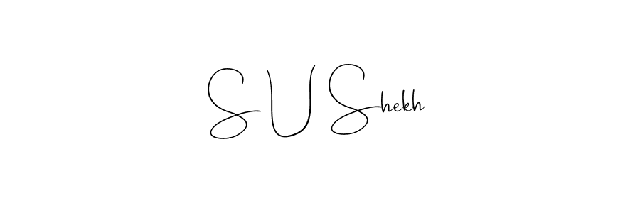 You should practise on your own different ways (Andilay-7BmLP) to write your name (S U Shekh) in signature. don't let someone else do it for you. S U Shekh signature style 4 images and pictures png