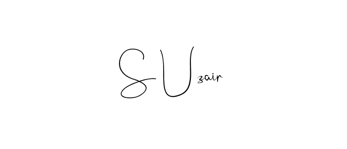 This is the best signature style for the S Uzair name. Also you like these signature font (Andilay-7BmLP). Mix name signature. S Uzair signature style 4 images and pictures png