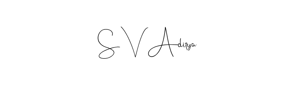 S V Aditya stylish signature style. Best Handwritten Sign (Andilay-7BmLP) for my name. Handwritten Signature Collection Ideas for my name S V Aditya. S V Aditya signature style 4 images and pictures png