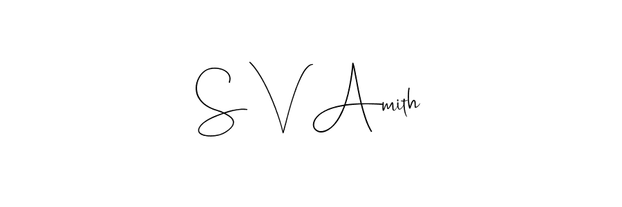 Also You can easily find your signature by using the search form. We will create S V Amith name handwritten signature images for you free of cost using Andilay-7BmLP sign style. S V Amith signature style 4 images and pictures png