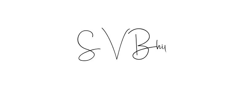 Use a signature maker to create a handwritten signature online. With this signature software, you can design (Andilay-7BmLP) your own signature for name S V Bhil. S V Bhil signature style 4 images and pictures png