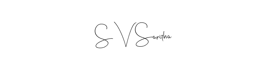 Make a beautiful signature design for name S V Saritha. Use this online signature maker to create a handwritten signature for free. S V Saritha signature style 4 images and pictures png