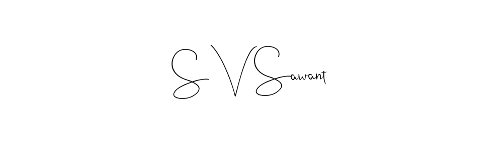 Make a beautiful signature design for name S V Sawant. Use this online signature maker to create a handwritten signature for free. S V Sawant signature style 4 images and pictures png