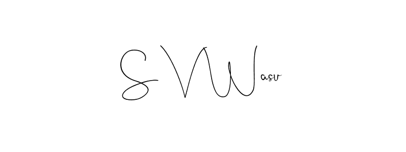 Make a short S V Wasu signature style. Manage your documents anywhere anytime using Andilay-7BmLP. Create and add eSignatures, submit forms, share and send files easily. S V Wasu signature style 4 images and pictures png