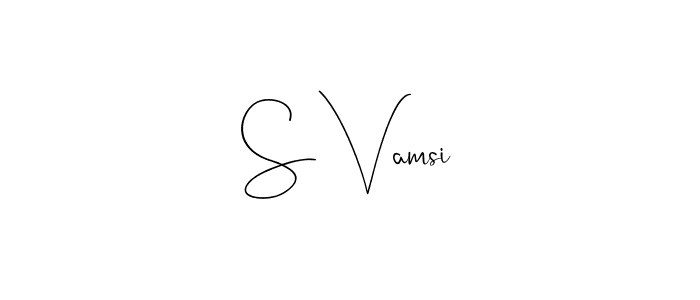How to make S Vamsi signature? Andilay-7BmLP is a professional autograph style. Create handwritten signature for S Vamsi name. S Vamsi signature style 4 images and pictures png