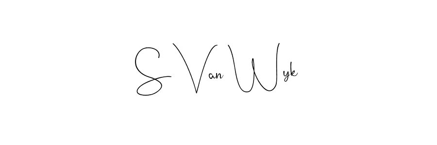 Create a beautiful signature design for name S Van Wyk. With this signature (Andilay-7BmLP) fonts, you can make a handwritten signature for free. S Van Wyk signature style 4 images and pictures png