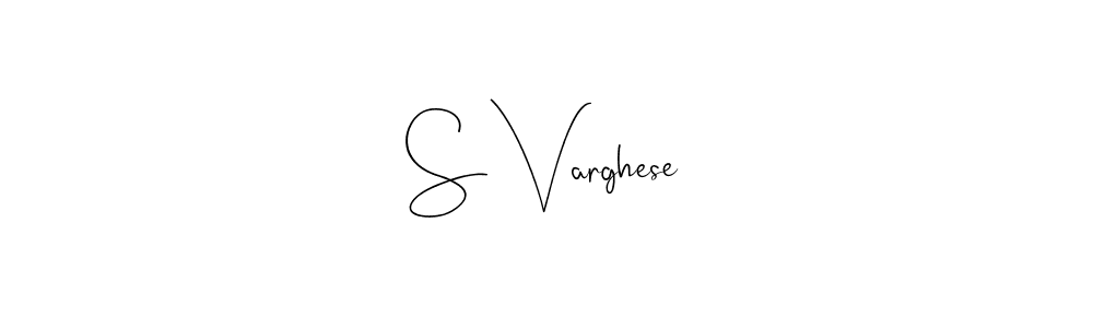 if you are searching for the best signature style for your name S Varghese. so please give up your signature search. here we have designed multiple signature styles  using Andilay-7BmLP. S Varghese signature style 4 images and pictures png