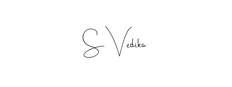 This is the best signature style for the S Vedika name. Also you like these signature font (Andilay-7BmLP). Mix name signature. S Vedika signature style 4 images and pictures png