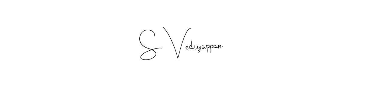 It looks lik you need a new signature style for name S Vediyappan. Design unique handwritten (Andilay-7BmLP) signature with our free signature maker in just a few clicks. S Vediyappan signature style 4 images and pictures png