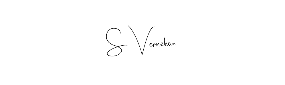 How to make S Vernekar signature? Andilay-7BmLP is a professional autograph style. Create handwritten signature for S Vernekar name. S Vernekar signature style 4 images and pictures png