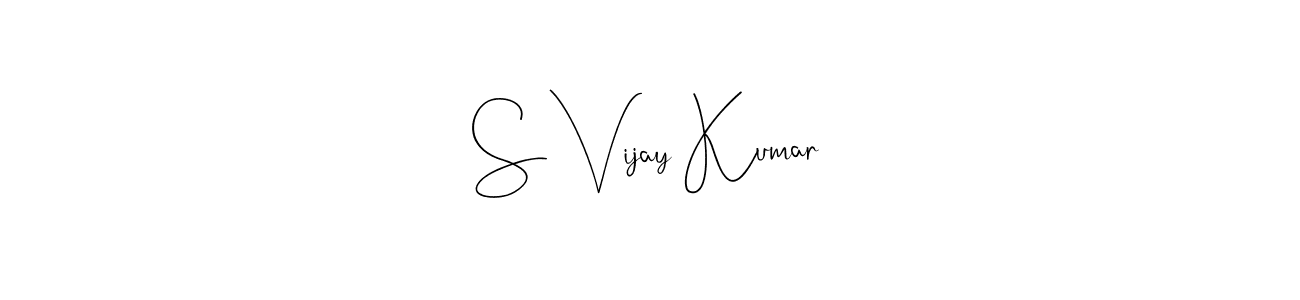 You should practise on your own different ways (Andilay-7BmLP) to write your name (S Vijay Kumar) in signature. don't let someone else do it for you. S Vijay Kumar signature style 4 images and pictures png