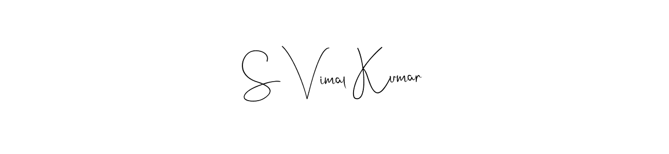 Also You can easily find your signature by using the search form. We will create S Vimal Kumar name handwritten signature images for you free of cost using Andilay-7BmLP sign style. S Vimal Kumar signature style 4 images and pictures png