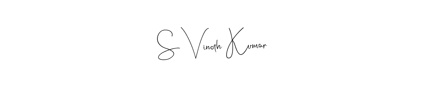 Make a beautiful signature design for name S Vinoth Kumar. With this signature (Andilay-7BmLP) style, you can create a handwritten signature for free. S Vinoth Kumar signature style 4 images and pictures png