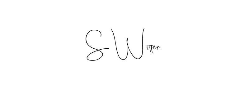 if you are searching for the best signature style for your name S Witter. so please give up your signature search. here we have designed multiple signature styles  using Andilay-7BmLP. S Witter signature style 4 images and pictures png