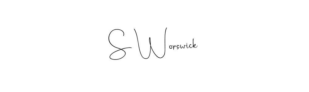 How to Draw S Worswick signature style? Andilay-7BmLP is a latest design signature styles for name S Worswick. S Worswick signature style 4 images and pictures png