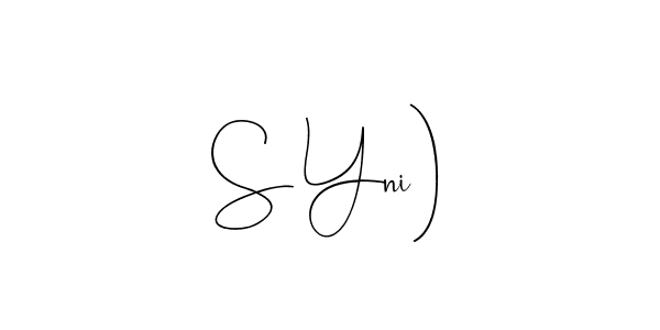 Also we have S Yni) name is the best signature style. Create professional handwritten signature collection using Andilay-7BmLP autograph style. S Yni) signature style 4 images and pictures png