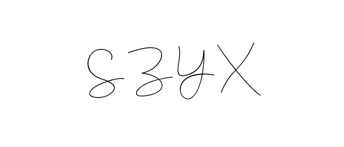Also You can easily find your signature by using the search form. We will create S Z Y X name handwritten signature images for you free of cost using Andilay-7BmLP sign style. S Z Y X signature style 4 images and pictures png