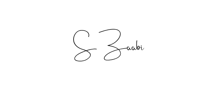 Make a beautiful signature design for name S Zaabi. With this signature (Andilay-7BmLP) style, you can create a handwritten signature for free. S Zaabi signature style 4 images and pictures png