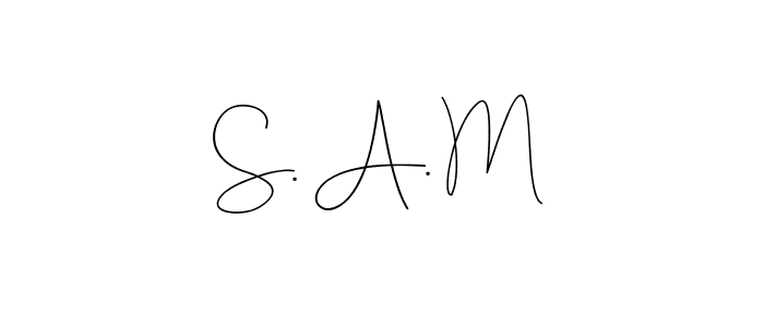 if you are searching for the best signature style for your name S. A. M. so please give up your signature search. here we have designed multiple signature styles  using Andilay-7BmLP. S. A. M signature style 4 images and pictures png