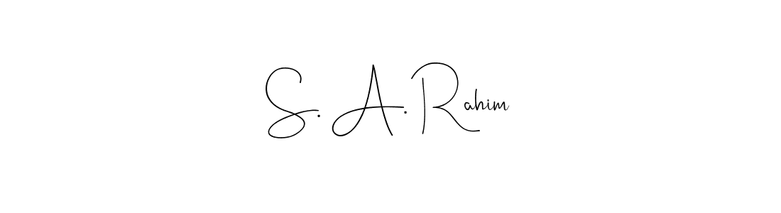 Make a beautiful signature design for name S. A. Rahim. Use this online signature maker to create a handwritten signature for free. S. A. Rahim signature style 4 images and pictures png